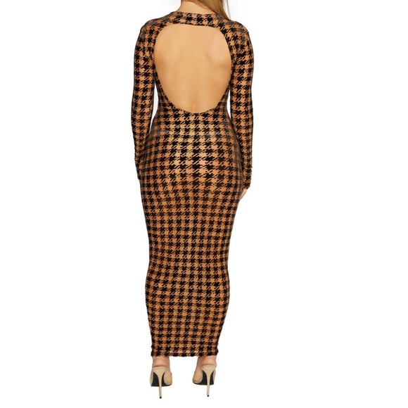 NWOT Naked Wardrobe Maxi Dress back keyhole cutout - Picture 3 of 4